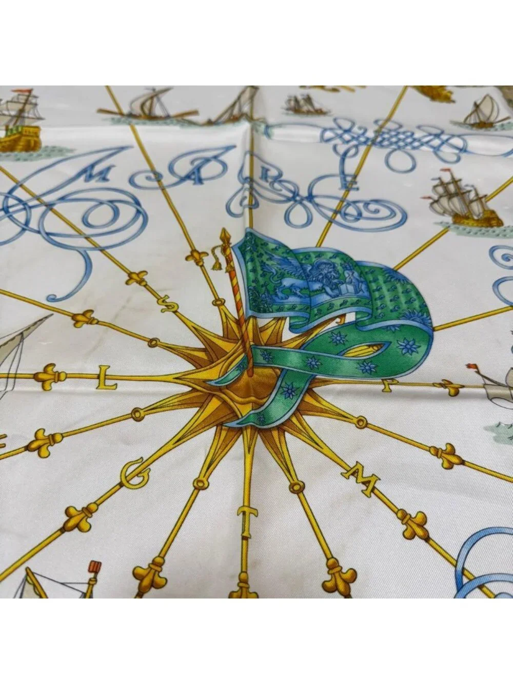 Hermes Carre 90 Voiles de Lumiere Sailing Ship of Light Scarf
